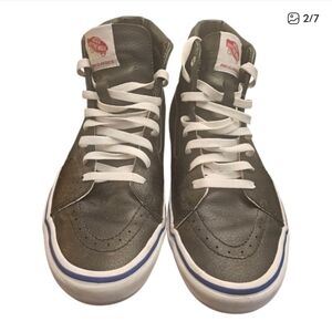 Vans Sk8-Hi Pro M's 11 Black Leather Leopard Print RC Custom Sneakers